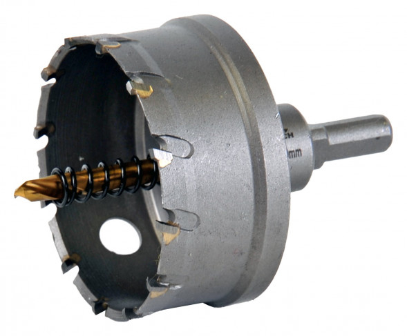 Коронка твердосплавная по металлу 70 мм, в сборе Elitech 1820.139900