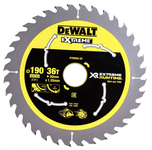 Пильный диск DEWALT EXTREME RUNTIME DT99563, 190/30 мм (DT99563-QZ)
