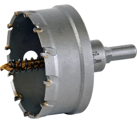 Коронка твердосплавная по металлу 73 мм, в сборе Elitech 1820.140000