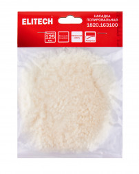 Полировальная насадка натуральный мех, липучка, 125мм Elitech 1820.163100 