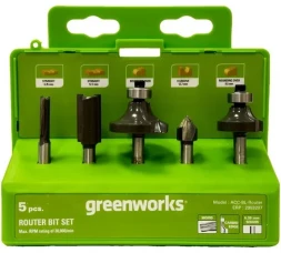 Набор фрез для фрезера GreenWorks 2953207, 5 шт