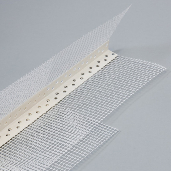 Профиль угловой ПВХ с армирующей сеткой Kolotek 8 см х 12 см 2,5 м