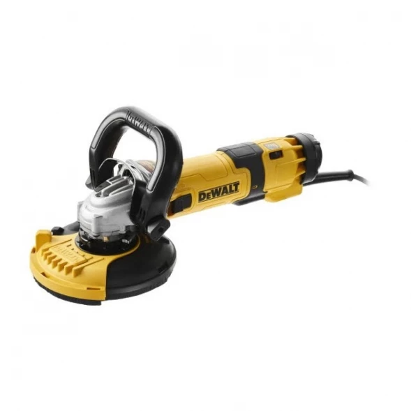 Угловая шлифмашина DEWALT DWE4257KT, 1500 Вт, 125 мм, антивибрационная ручка, кожух и чашка для шлифования