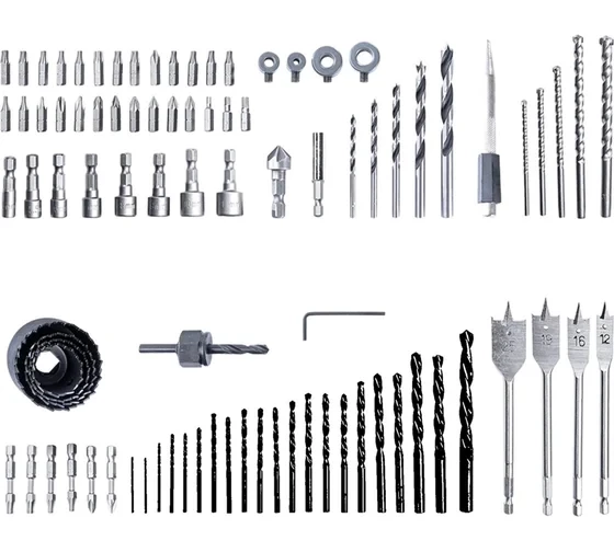 Набор сверл, бит и коронок в кейсе 90 предметов GreenWorks 2944607
