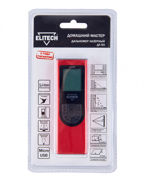 Дальномер Elitech ДМ  ДЛ 60 
