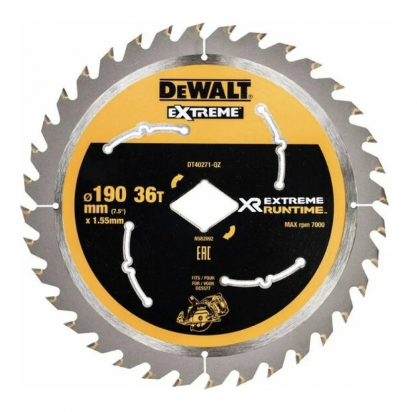 Пильный диск DEWALT XR EXTREME RUNTIME DT40271, 190x30мм, 36T (DT40271-QZ)