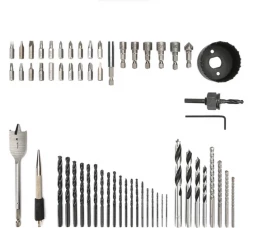 Набор сверл, бит и коронок в кейсе 60 предметов GreenWorks 2944507