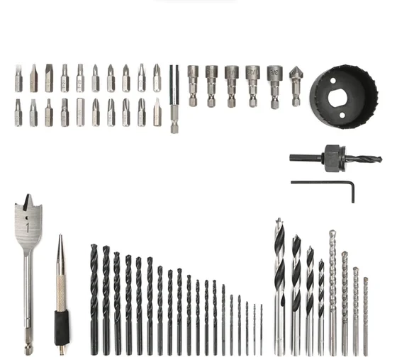 Набор сверл, бит и коронок в кейсе 60 предметов GreenWorks 2944507