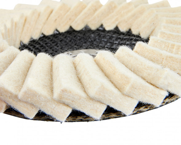 Круг полировальный лепестковый натуральный войлок, 125x22.2мм Elitech 1820.163400