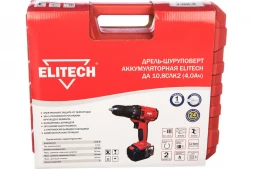Дрель-шуруповерт аккумуляторная Elitech ДА 10.8СЛК2 (4.0Ач)