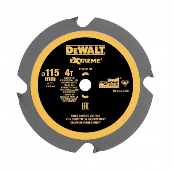 Диск пильный по древесным материалам (115x9.5 мм; 4T) DEWALT DT20421-QZ