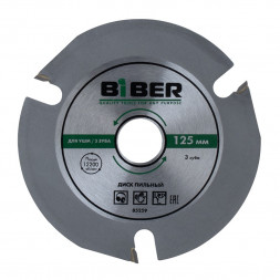 Диск пильный для УШМ Biber 85259, 3 зуба, 125х22,2 мм