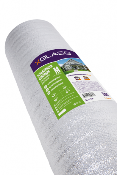 Подложка НПЭ металлизированная лавсаном ЛМ Xglass 1,2х15 м 18 м2 8 мм