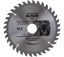 Диск пильный по дереву (185х30 мм; 2 мм; 36Z) Elitech 1820.054100