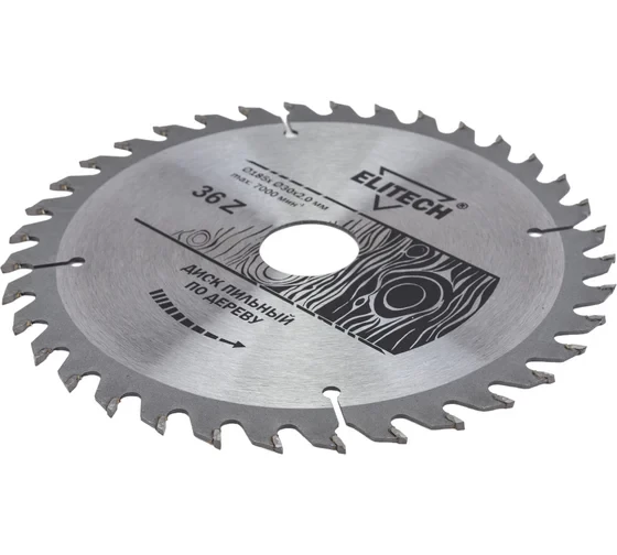 Диск пильный по дереву (185х30 мм; 2 мм; 36Z) Elitech 1820.054100