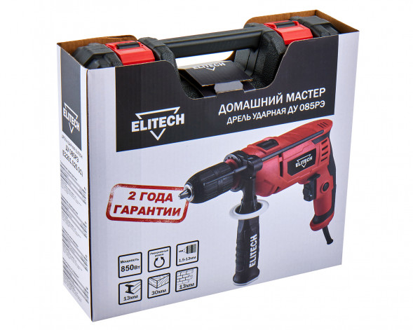 Дрель ударная Elitech ДМ ДУ 085РЭ (E2201.025.01) 