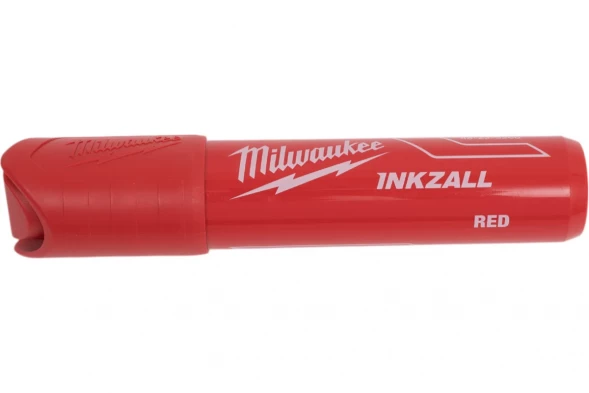 Маркер супер-большой XL красный для стройплощадки Milwaukee INKZALL