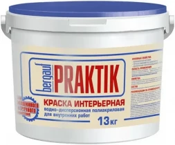 Краска интерьерная Bergauf Praktik водно-дисперсионная полиакриловая для внутренних работ ЛЕТО-ЗИМА, 13 кг
