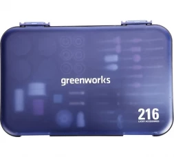 Набор оснастки для гравера 216 предметов в кейсе GreenWorks 3503507