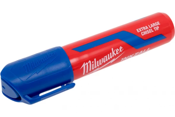 Маркер супер-большой XL синий для стройплощадки Milwaukee INKZALL