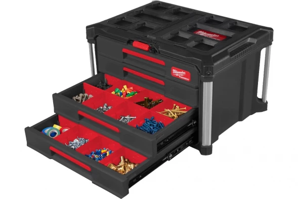 Ящик с 4-мя выдвижными отсеками Milwaukee PACKOUT