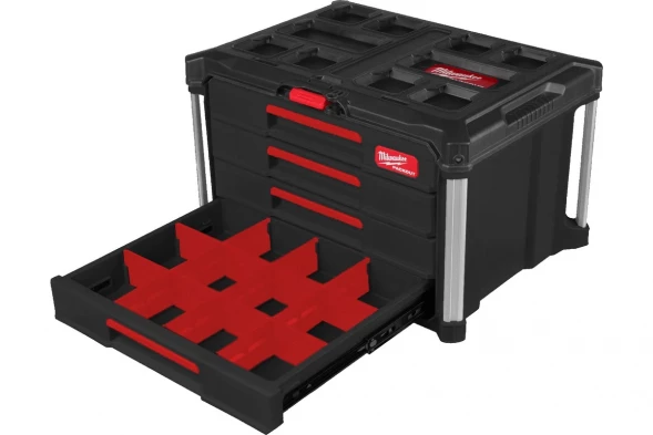 Ящик с 4-мя выдвижными отсеками Milwaukee PACKOUT