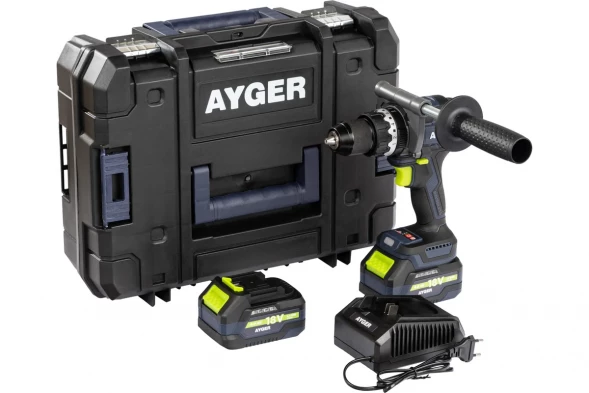  Бесщеточный ударный шуруповерт аккумуляторный AYGER AP20BL4-160