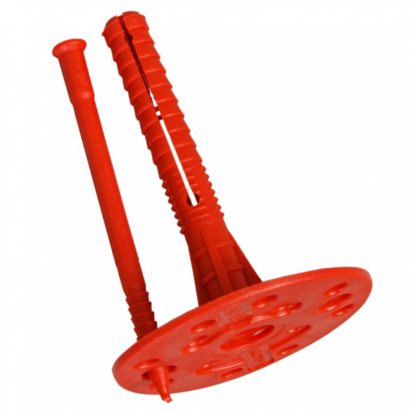 Дюбель для теплоизоляции Tech-Krep IZO тарельчатый с пластиковым гвоздем 10х140 мм