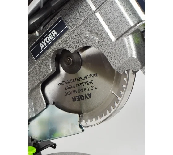 Tорцовочная пила AYGER с диском 255x30x2.8x60T MST-255/2000