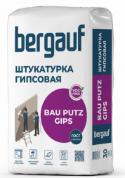 Штукатурка гипсовая трещиностойкая Bergauf Bau Putz Gips, 30 кг