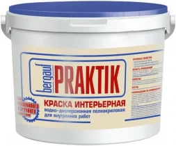 Краска интерьерная Bergauf Praktik водно-дисперсионная полиакриловая для внутренних работ ЛЕТО-ЗИМА, 7 кг