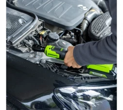 Гайковерт-трещотка аккумуляторный GreenWorks GD24RW, 24В, б/щет, 0-250 об/мин, 1/2DR, 80Нм, 70 мм, без АКБ и ЗУ, сумка 3804007