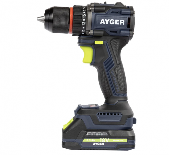  Бесщеточный шуруповерт аккумуляторный AYGER AP20BL2-70