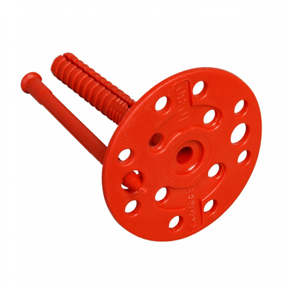 Дюбель для теплоизоляции Tech-Krep IZO тарельчатый с пластиковым гвоздем 10х180 мм