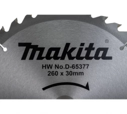 Диск пильный для дерева (260x30x1.8 мм; 40T) Makita D-65377