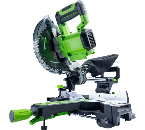 Торцовочная пила аккумуляторная GreenWorks GD24MS216, 24В, б/щет., 4800 об/мин, 216x30 мм, рез 65х310 мм, с 1хАКБ 4Ач и ЗУ 