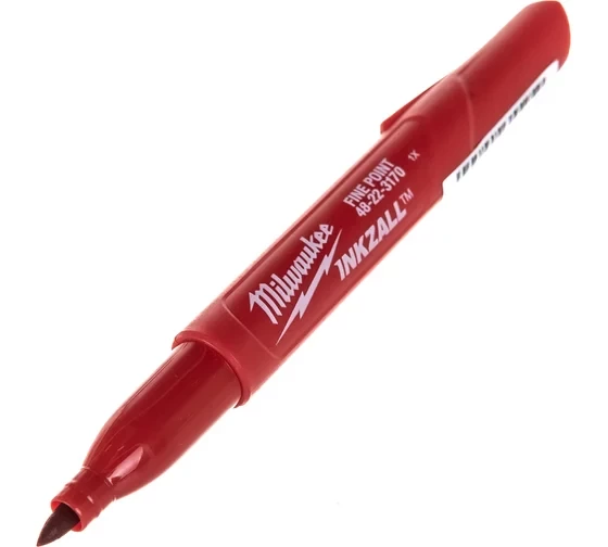 Маркер для стройплощадки Milwaukee INKZALL тонкий, красный