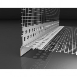 Профиль-капельник ПВХ с армирующей сеткой 12,5 см х 12,5 см 2,5 м