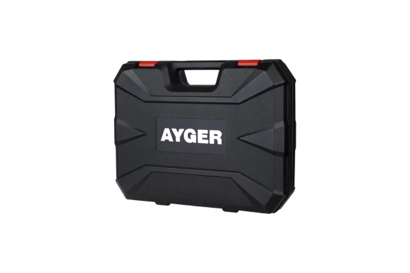 Машина углошлифовальная аккумуляторная AYGER AG18BL4 бесщеточная, с двумя аккумуляторами 4Ah