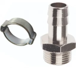 Переходник (1/4&amp;quot;М - елочка 12 мм; обжимное кольцо 12x17 мм) Elitech 0704.023800