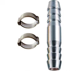 Переходник (елочка 6 мм - елочка 6 мм; два обжимных кольца 6х11 мм) Elitech 0704.024000