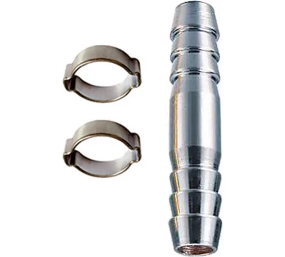 Переходник (елочка 6 мм - елочка 6 мм; два обжимных кольца 6х11 мм) Elitech 0704.024000