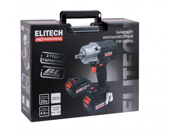 Гайковёрт аккумуляторный Elitech HD CW 2009SL (E2201.059.02) 