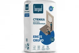 Выравнивающая стяжка для пола Bergauf Erste Grund с армирующими волокнами, 25 кг 