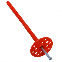 Дюбель для теплоизоляции Tech-Krep IZM тарельчатый со стальным гвоздем 10х160 мм