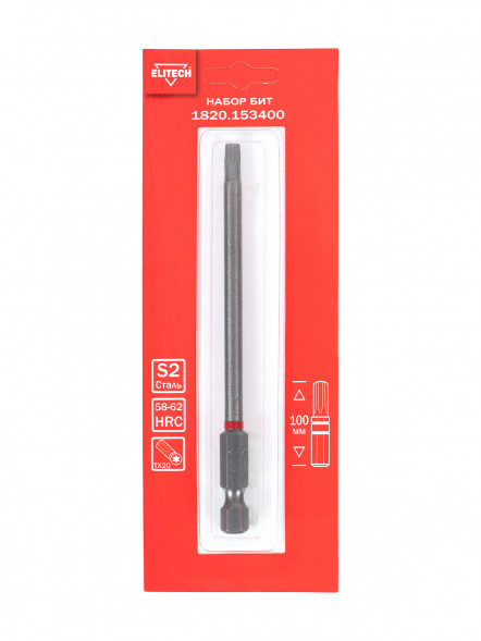 Бита TORX20, 100 мм ELITECH 1820.153409