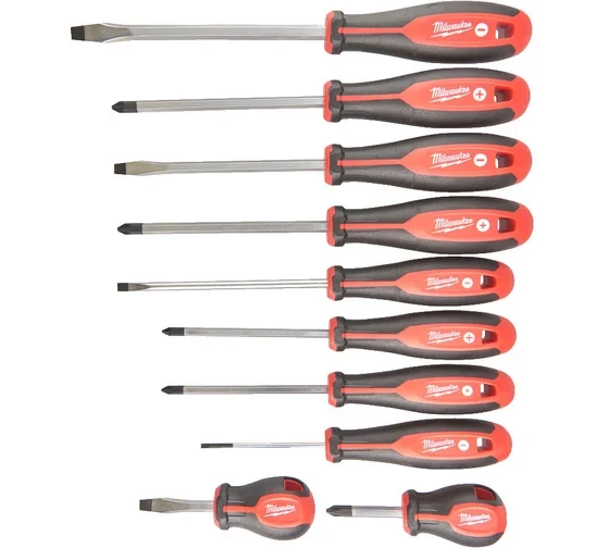 Набор магнитных отверток Milwaukee трехгранная рукоятка, 10 шт 
