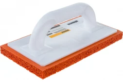 Терка пластмассовая Biber 35502, с губчатым покрытием, 250х130 мм