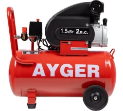 Компрессор поршневой масляный AYGER AFL50/260, 260 л/мин, 8 бар, 1.5 кВт, 50 л 