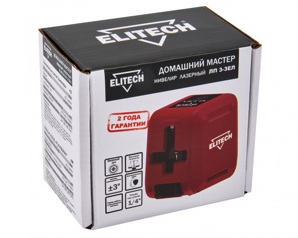 Нивелир лазерный Elitech ДМ ЛП 3-ЗЕЛ 